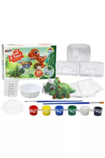 Odlewy gipsowe Dinozaury 3D z farbami DIY