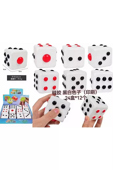 Kostka do gry silikonowa 6x6x6cm (12 szt)