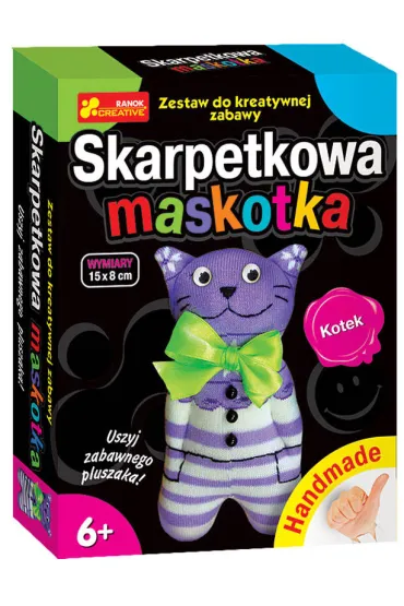 Skarpetkowa maskotka kotek