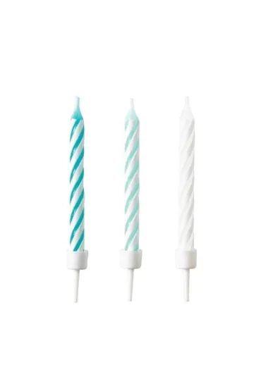 Świeczki urodzinowe turkusowe