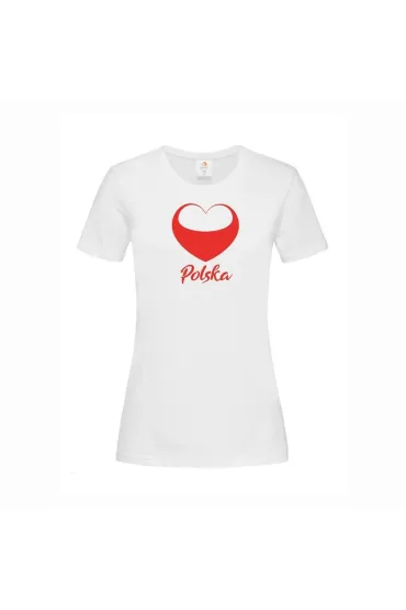 Koszulka damska z nadrukiem serce Polska L