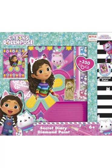 Pamiętnik Notes Haft diamentowy Koci Domek Gabi