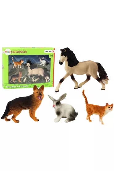 Figurki zwierząt domowych 4 szt
