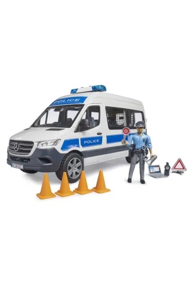 MB Sprinter policyjny z figurką policjanta i z modułem światło/dźwięk