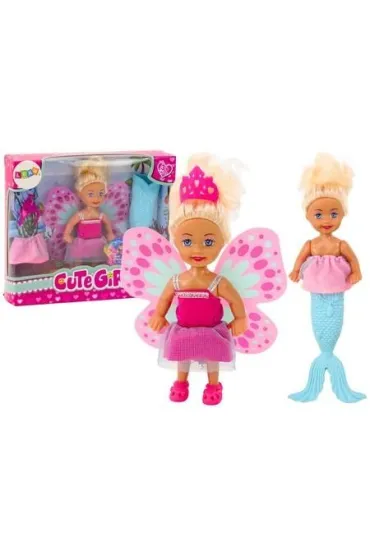 Laleczka mini 2w1 Syrenka Wróżka