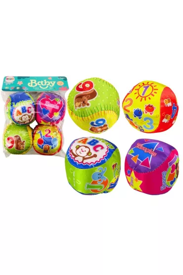 Piłeczki miękkie kolorowe 4 szt