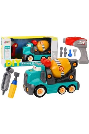 Betoniarka kreskówkowa do skręcania DIY turkusowa