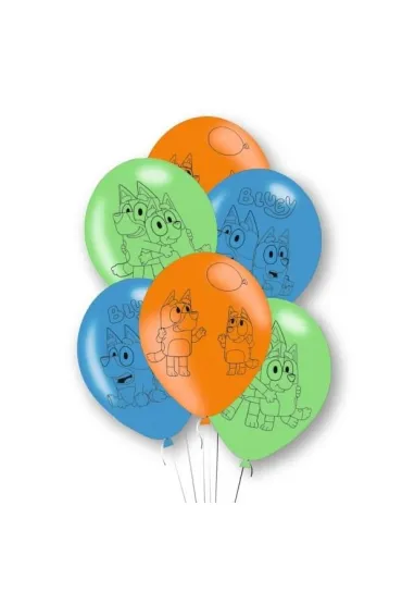 Balony lateksowe Bluey 27,5cm 6 szt.