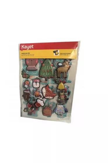 Zestaw Naklejek 3D Świąteczne 3+