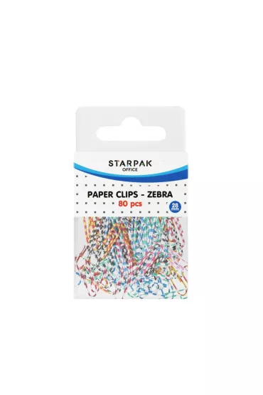 Spinacz metalowy zebra etui