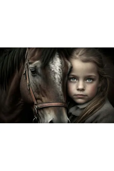 Diamentowa mozaika - Dziewczynka z koniem