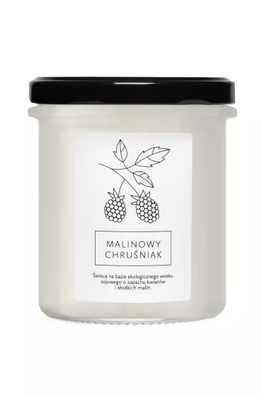 Świeca sojowa Malinowy Chruściak