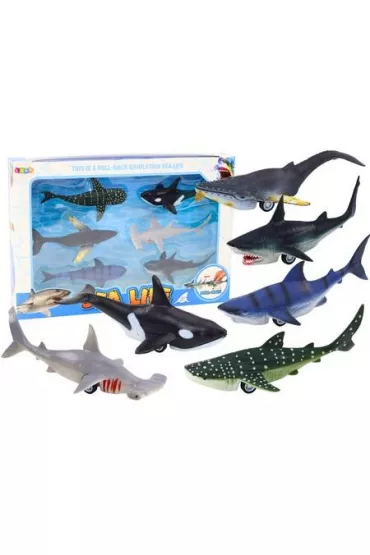 Figurki zwierzęta morskie na napęd frakcyjny 6 szt