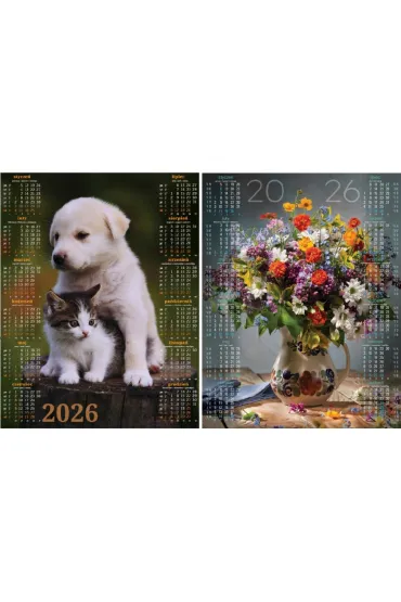 Kalendarz 2026 plakatowy MIX (18 szt)