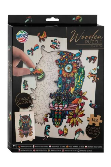 Puzzle drewniane - sowa 133 elementów
