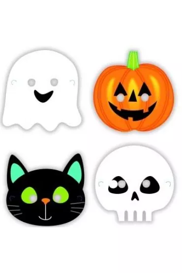 Maski Friends papier 16x23cm 8 szt