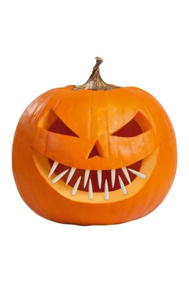 Dekoracje Halloween dynia z zębami