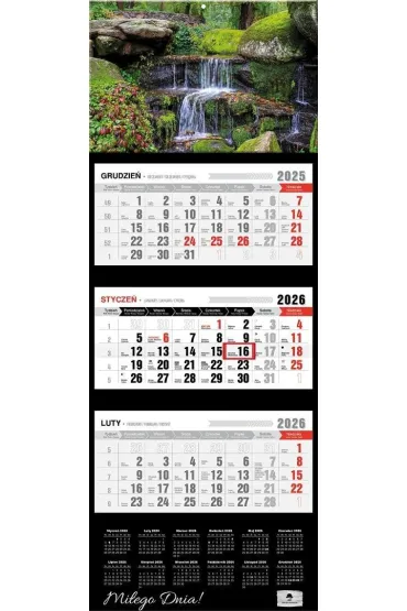 Kalendarz 2026 trójdzielny premium zen