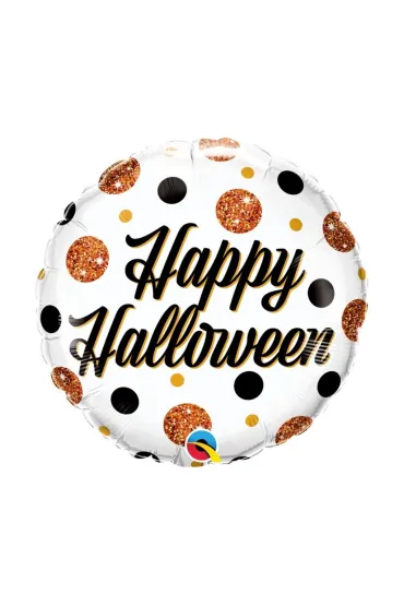 Balon foliowy Happy Halloween groszki