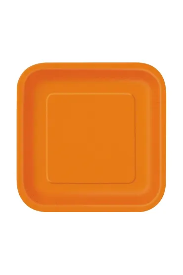 Talerzyki papierowe pomarańczowe