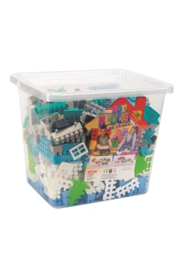  Klocki w pojemniku dużym pastelowe 500 elementów 03022