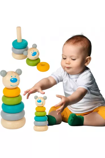 Piramidka układanka Miś