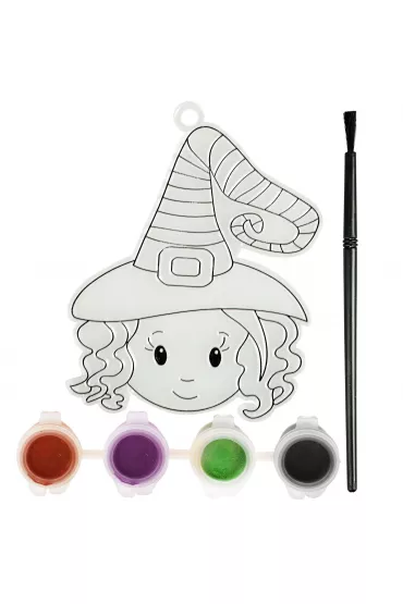 Halloweenowy witrażyk do malowania