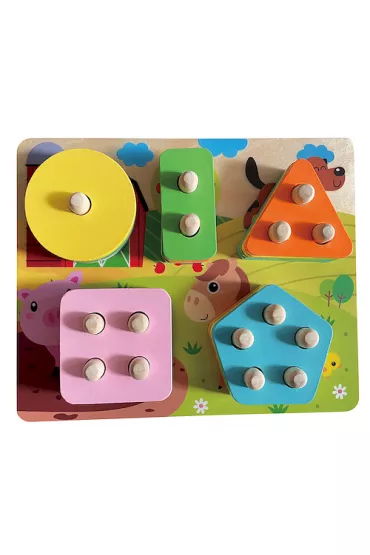 Układanka drewniana Kształty
