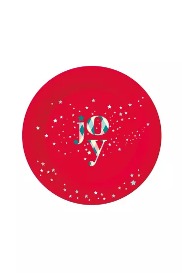 Talerzyki papierowe Joy czerwone