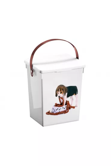 Pojemnik z uchwytem na karmę dla psa