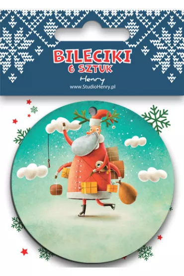 Bileciki do prezentów Mikołaj