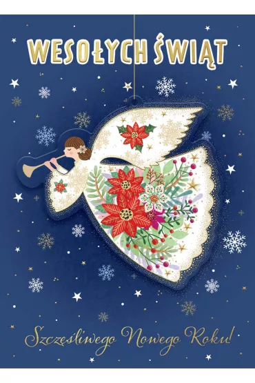 Karnet B6 z zawieszką aniołek