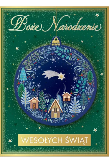 Karnet B6 z zawieszką bombka