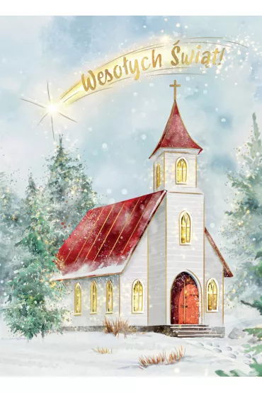 Karnet B6 kościół z gwiazdą