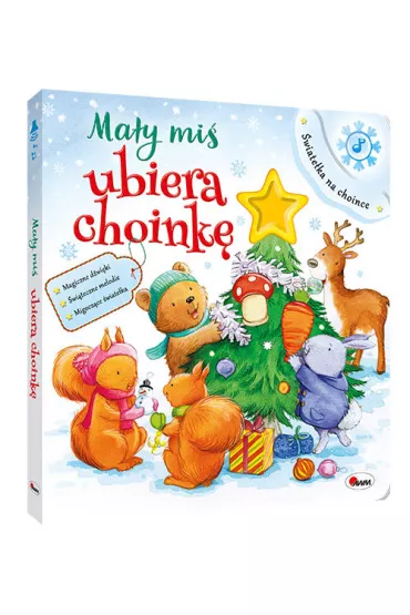 Mały miś ubiera choinkę