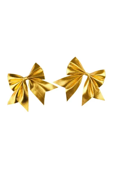 Zestaw kokard metalizowanych złotych 2 szt