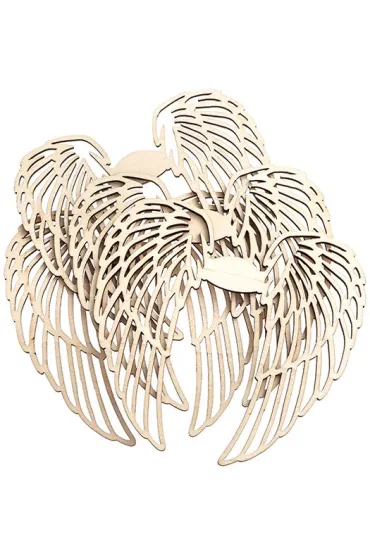 Kształty z drewna skrzydła 14x13cm 4 szt