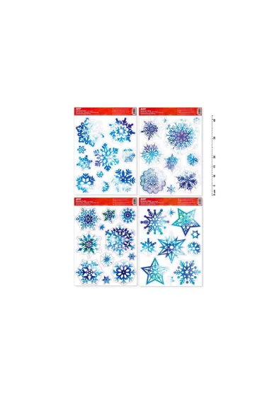 Naklejka bożonarodzeniowa brokat VA001 30x42cm