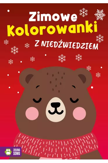 Zimowe kolorowanki z niedźwiedziem