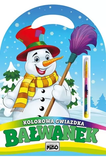 Bałwanek. Kolorowa gwiazdka
