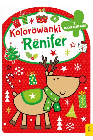 Renifer. Kolorowanka z wykrojnikiem