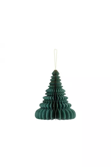 Bombka papierowa - Choinka, butelkowa zieleń - 24 cm