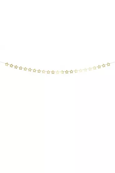 Girlanda papierowa Gwiazdy złoty 1,3m
