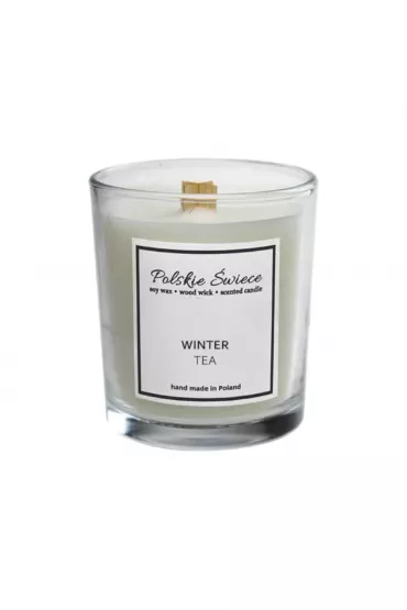 Świeca sojowa z drewnianym knotem Winter Tea