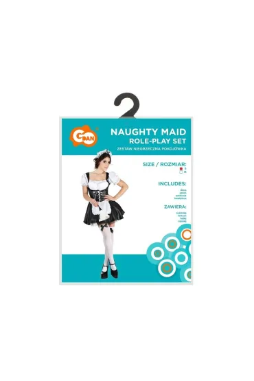 Strój dla dorosłych Niegrzeczna Pokojówka rozm. S