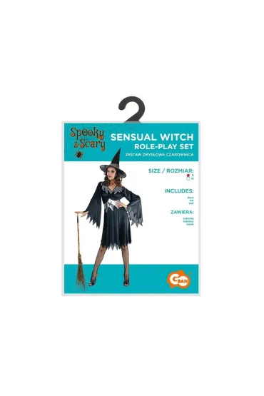 Strój dla dorosłych Zmysłowa Czarownica rozm. S