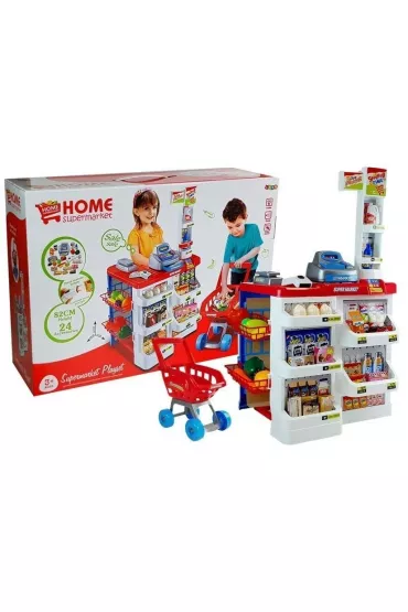 Market z wózkiem zakupy