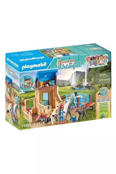 Playmobil Horses of Waterfall Amelia i Whisper z boksem stajennym 71353