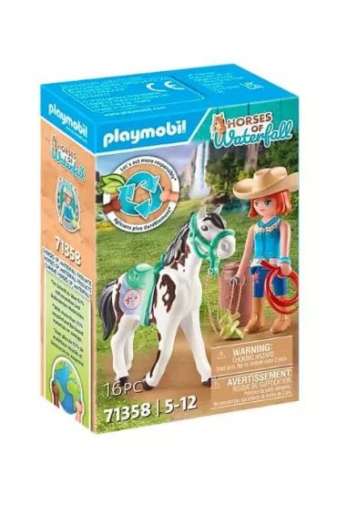 Playmobil Horses of Waterfall Ellie i Sawdust ćwiczące western riding 71358
