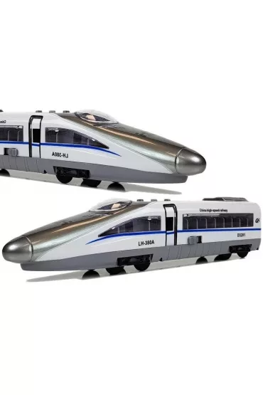 Pociąg Pendolino z naciągiem biały dźwięk światło